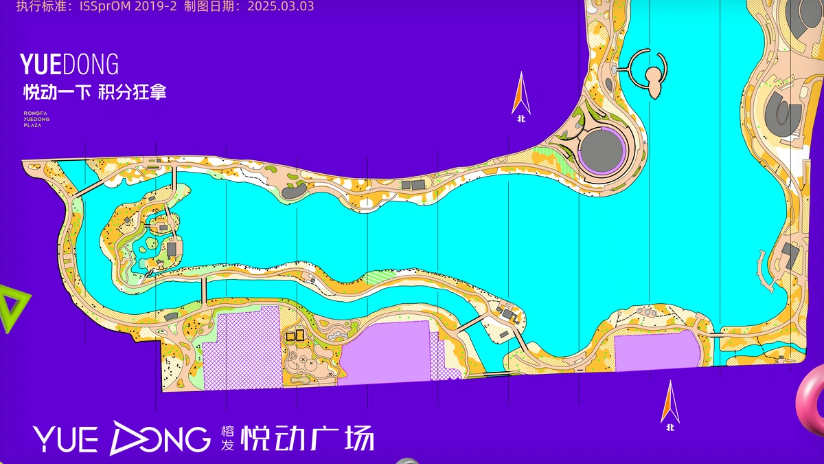 福州晋安湖公园 orienteering map preview
