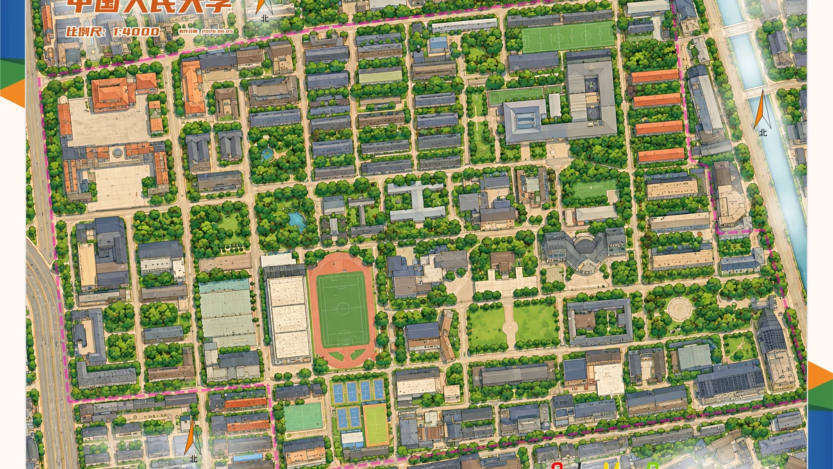 中国人民大学 orienteering map preview