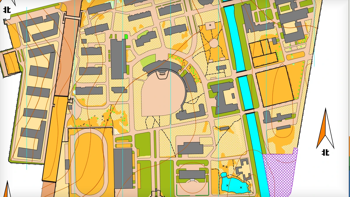 青岛职业技术学院 orienteering map preview