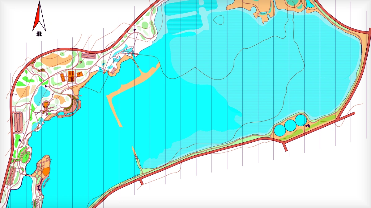 乳山潮汐湖湿地公园 orienteering map preview