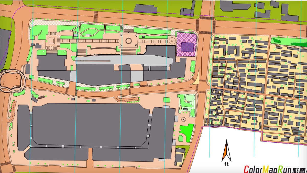 烟台万达广场 orienteering map preview