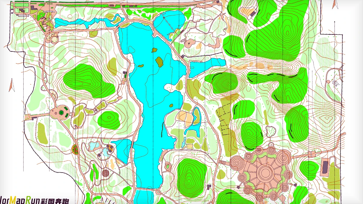 贵阳观山湖公园（北湖） orienteering map preview