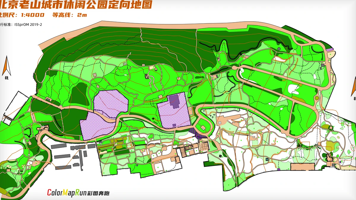 老山城市休闲公园 orienteering map