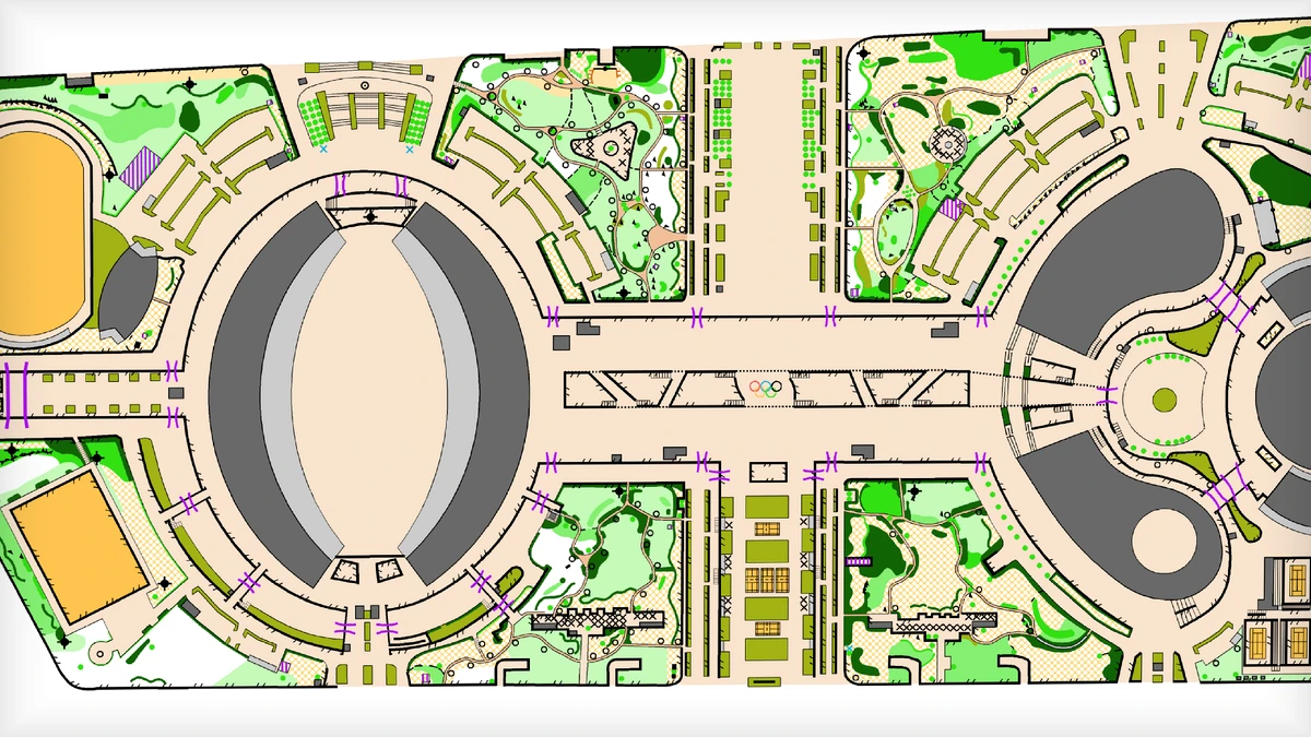 济南奥体中心 orienteering map