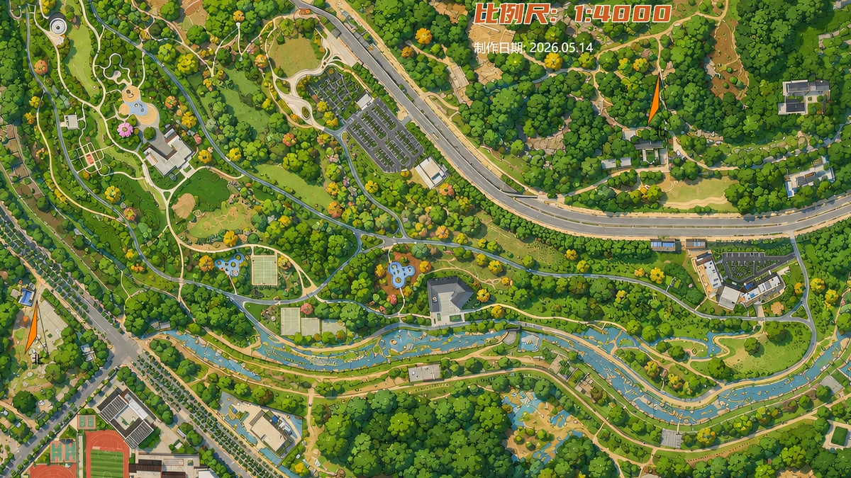 济南兴隆公园 orienteering map