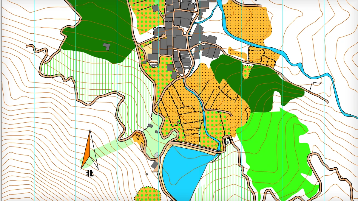 济南南部藕池村 orienteering map