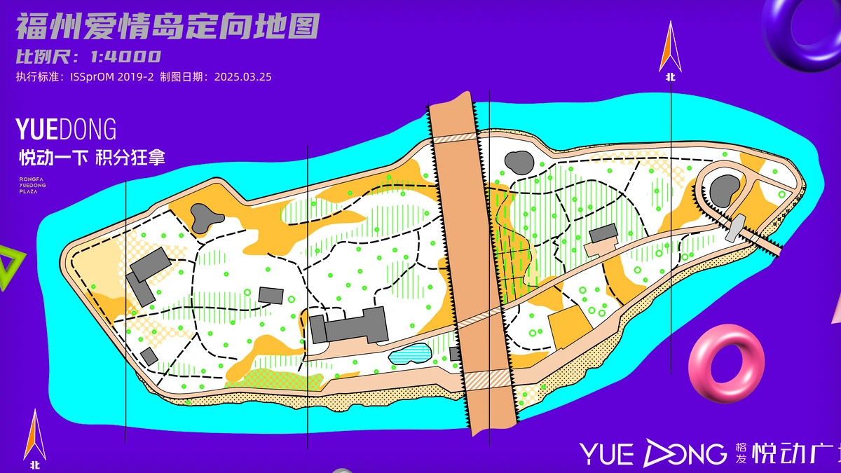 福州爱情岛 orienteering map preview