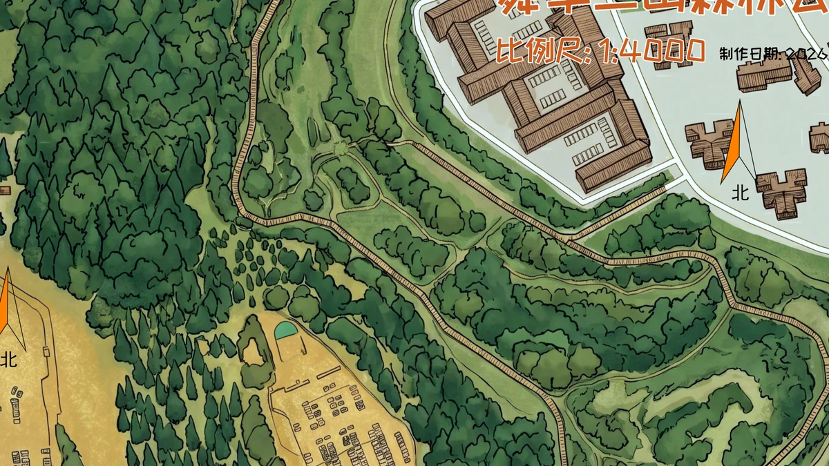 舜华山森林公园(马山坡) orienteering map