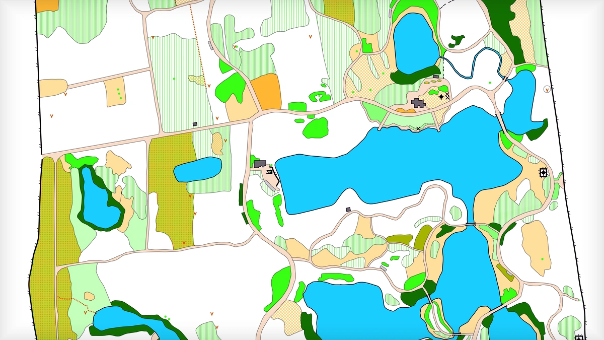 北京昌平滨河森林公园 orienteering map