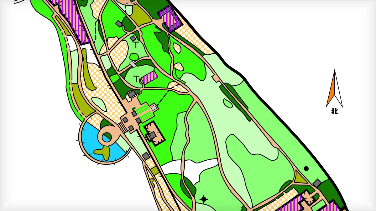 北京绿堤 orienteering map
