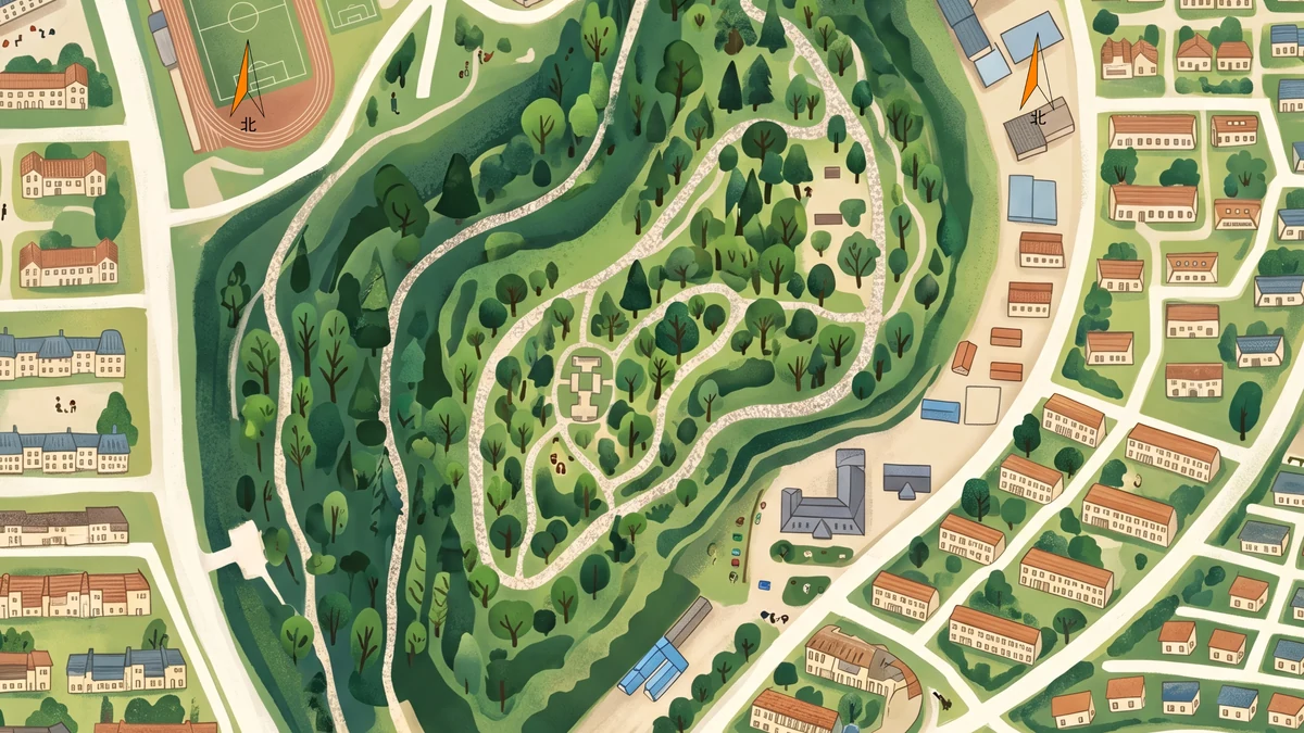 济南牧牛山公园 orienteering map