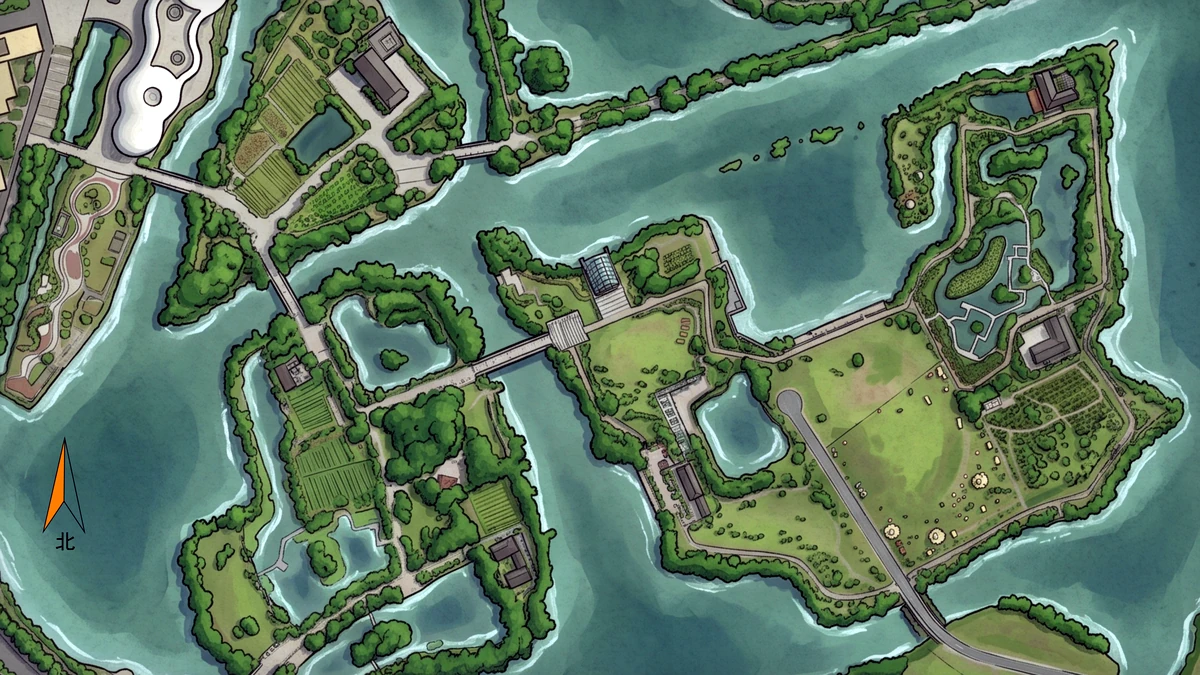 杭州白马湖公园 orienteering map preview
