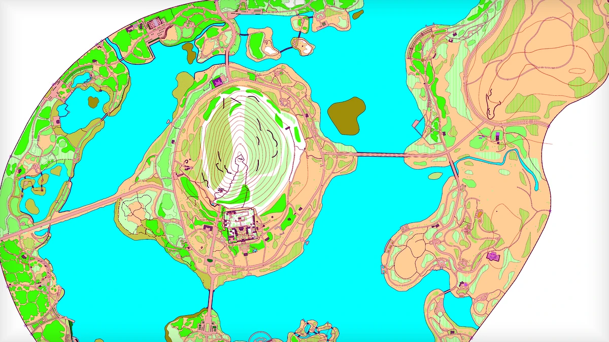 华山全园 orienteering map
