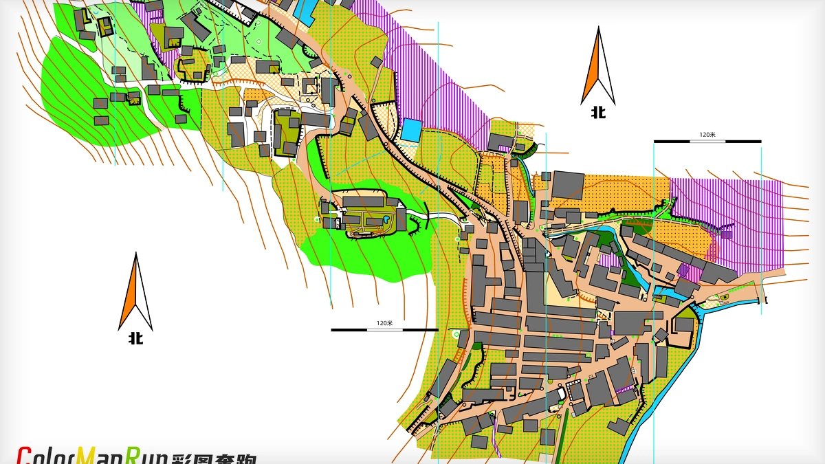 济南北道沟村 orienteering map