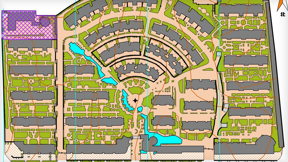 重汽翡翠郡北区 orienteering map