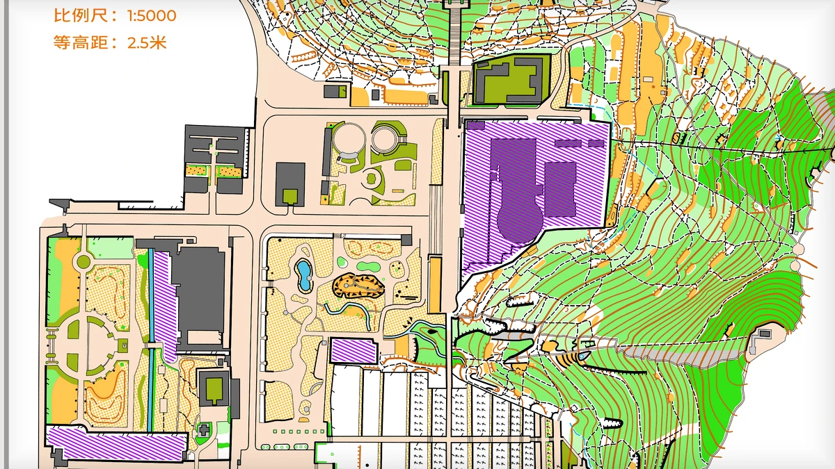 济南英雄山 orienteering map