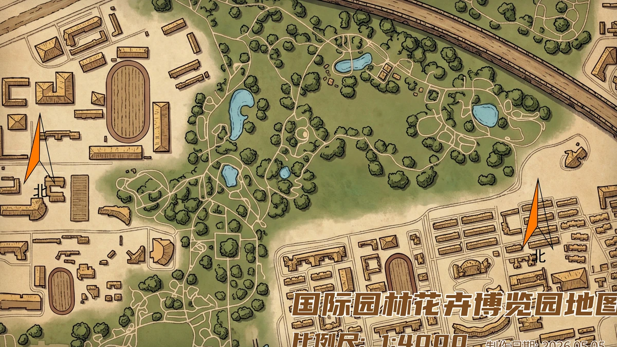 国际园林花卉博览园 orienteering map preview