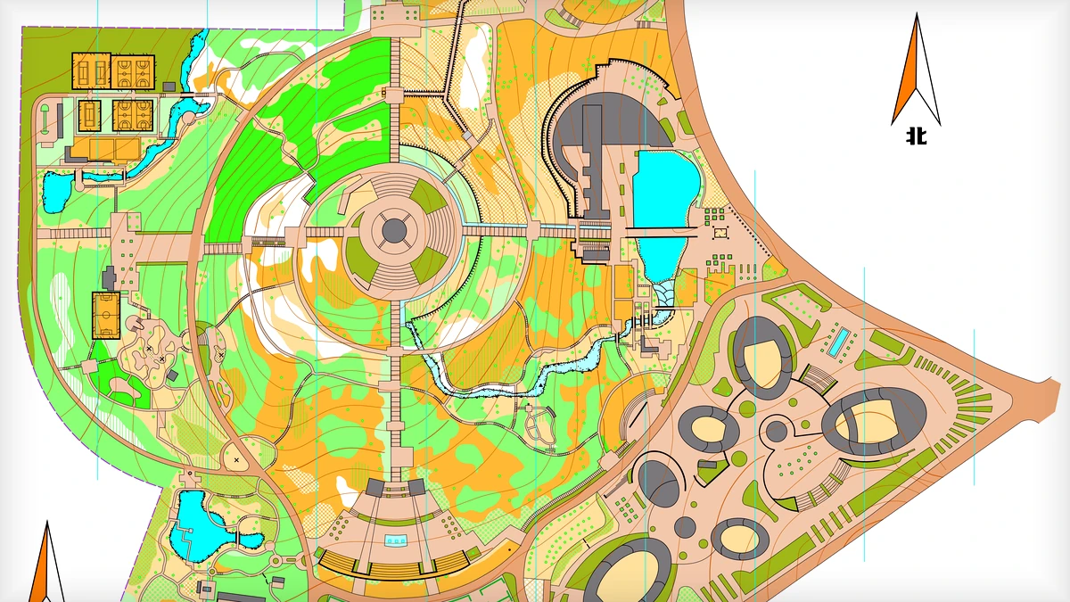 烟台福莱山市民文化公园 orienteering map