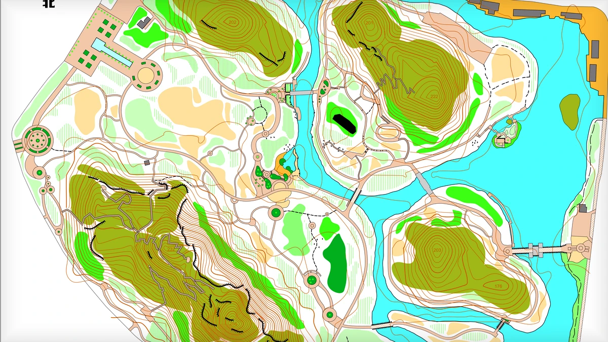 广西桂林山水公园 orienteering map preview