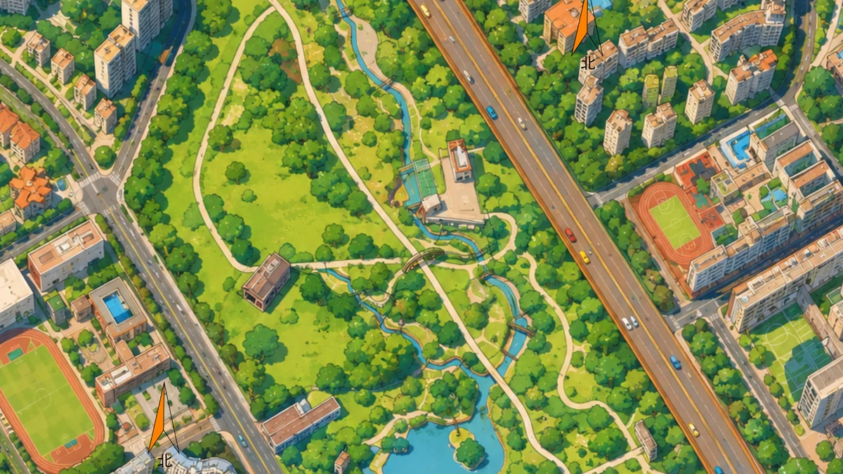 香蜜湖公园 orienteering map preview