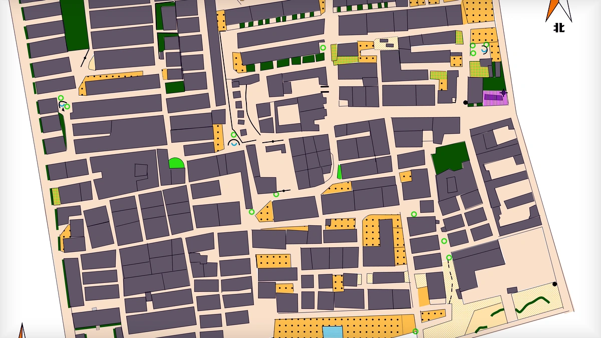 养马岛中原村 orienteering map preview