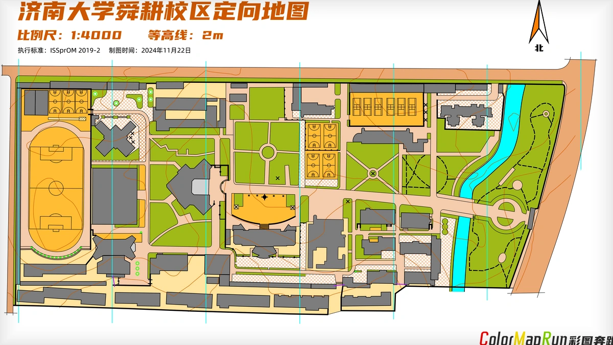 济南大学舜耕校区 orienteering map