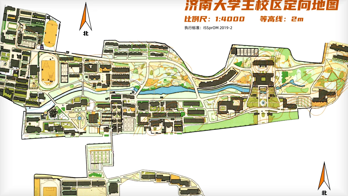济南大学主校区 orienteering map