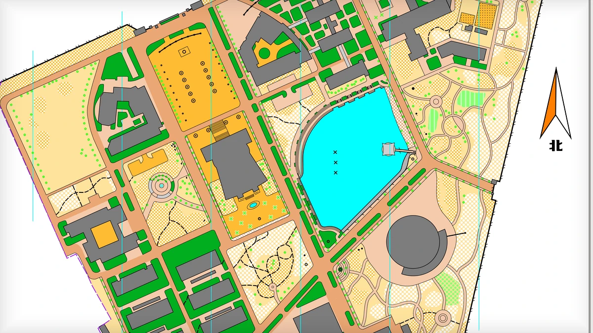 滨州医学院烟台校区 orienteering map preview