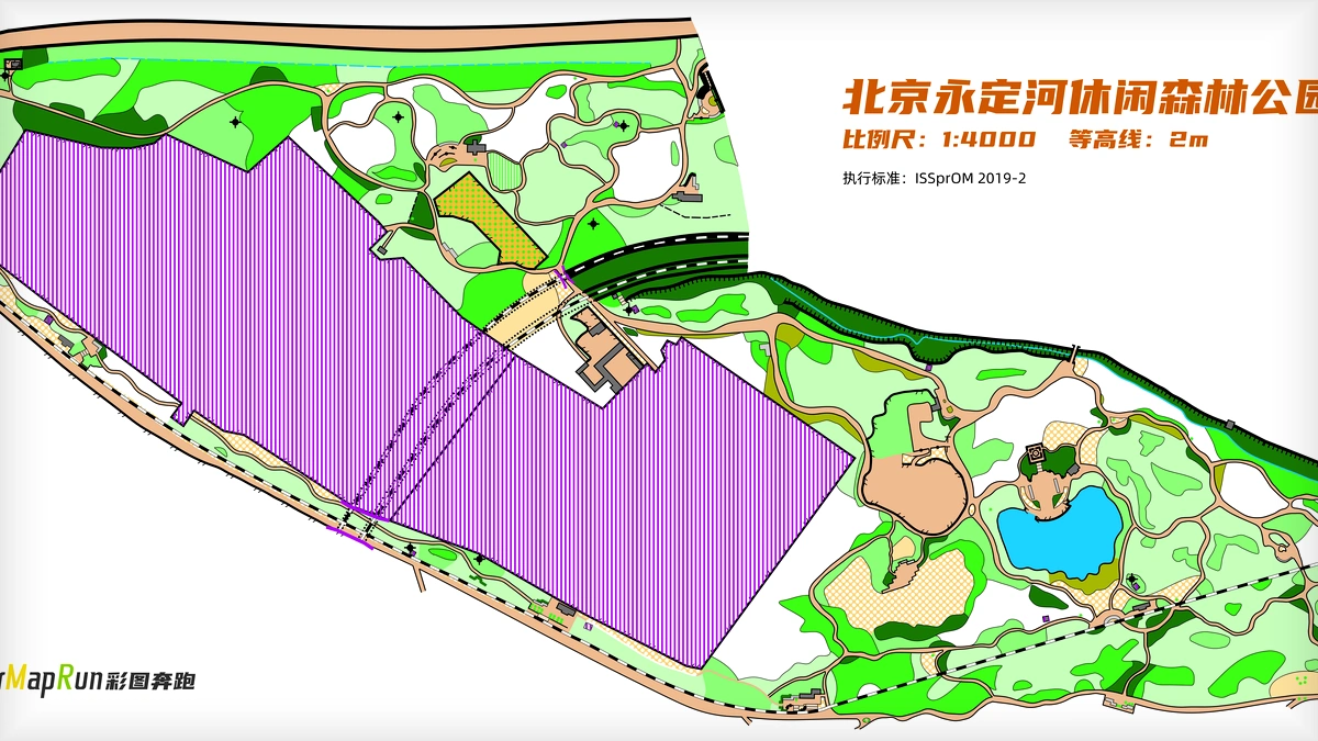 永定河休闲森林公园 orienteering map