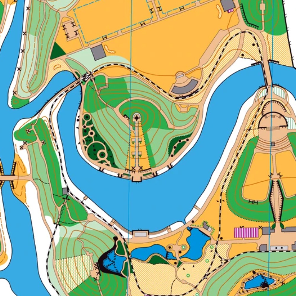银川森林公园 orienteering map preview