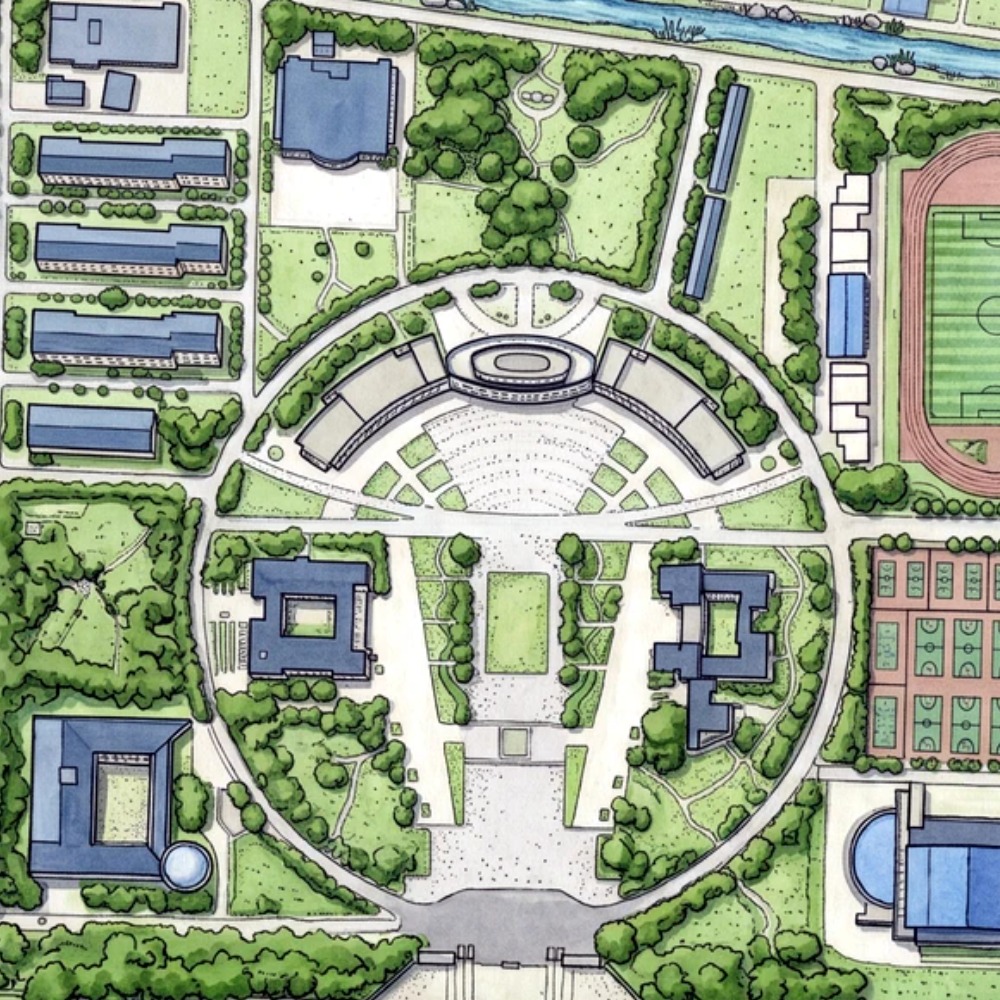 菏泽学院定向地图预览